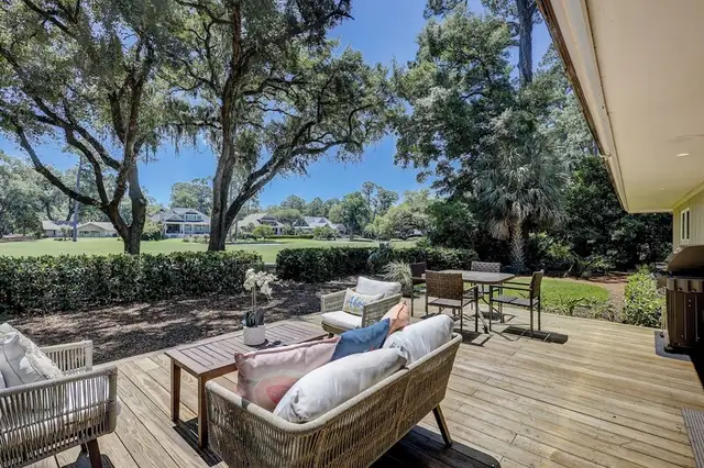 Balcony of this home in Sea Pines