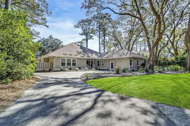 Outside of this home in Sea Pines