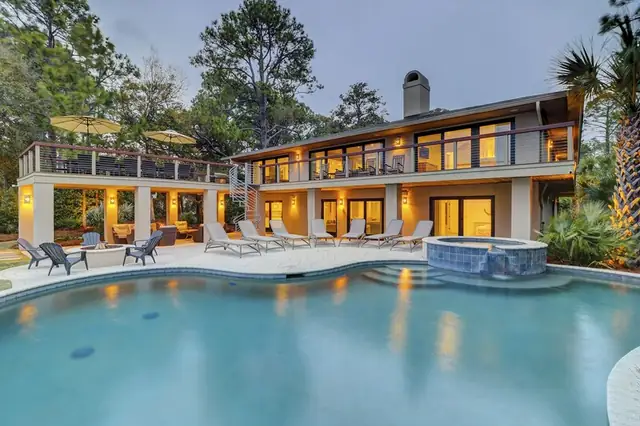 Outside of this home in Sea Pines