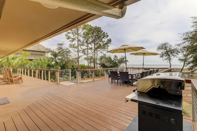 Balcony of this home in Sea Pines