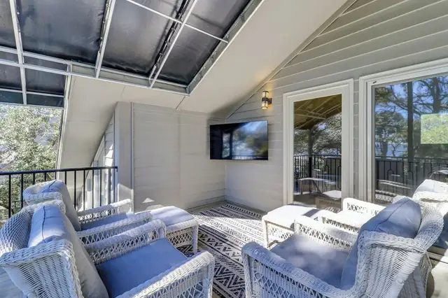 Balcony of this home in Sea Pines