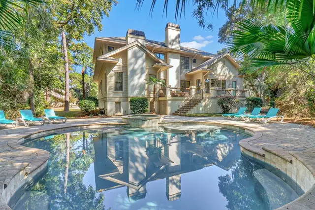 Outside of this home in Sea Pines
