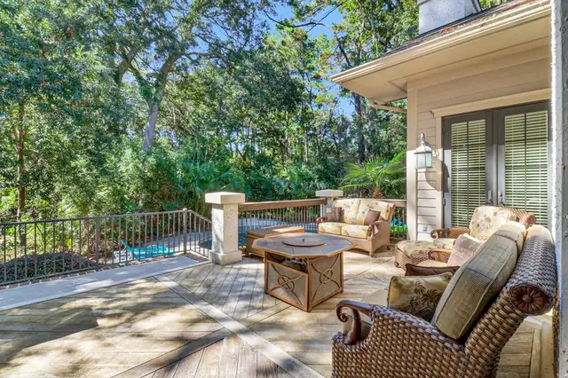 Balcony of this home in Sea Pines
