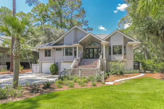 Outside of this home in Sea Pines