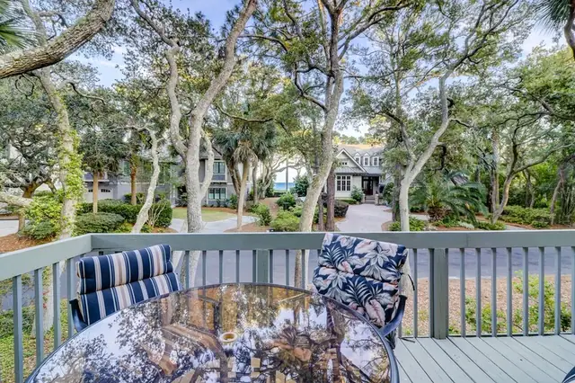 Balcony of this home in Sea Pines