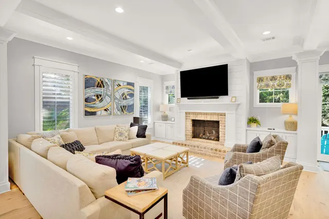 Living room of this home in Sea Pines
