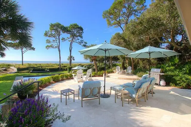 Balcony of this home in Sea Pines