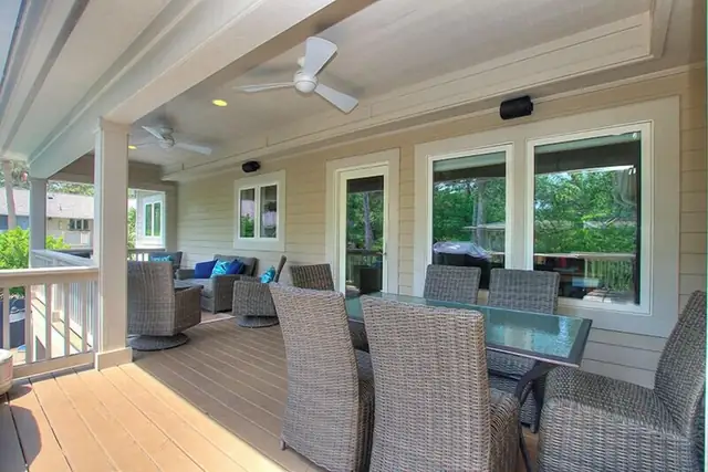Balcony of this home in Sea Pines