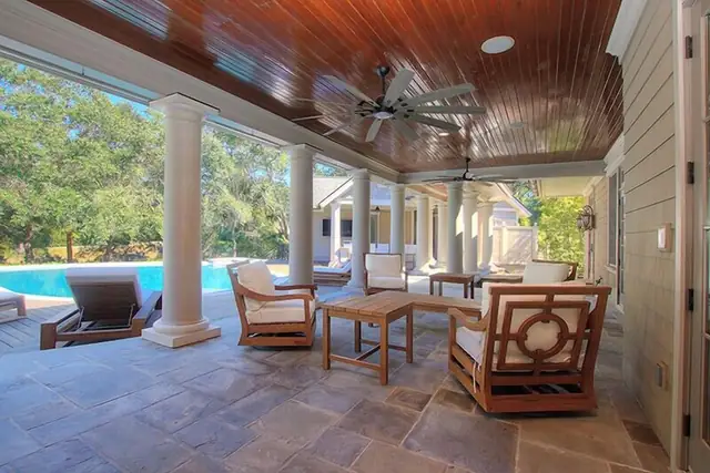Balcony of this home in Sea Pines
