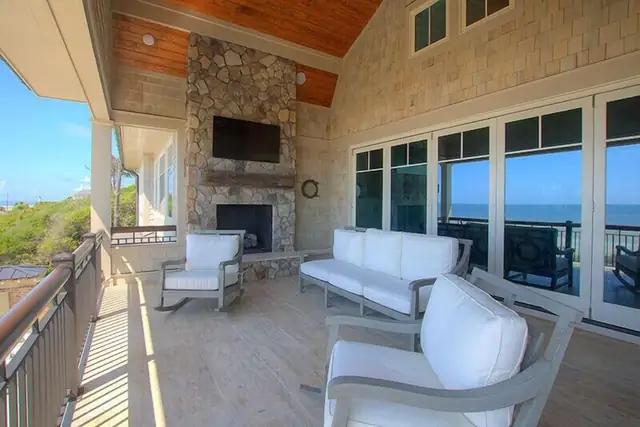 Balcony of this home in Sea Pines