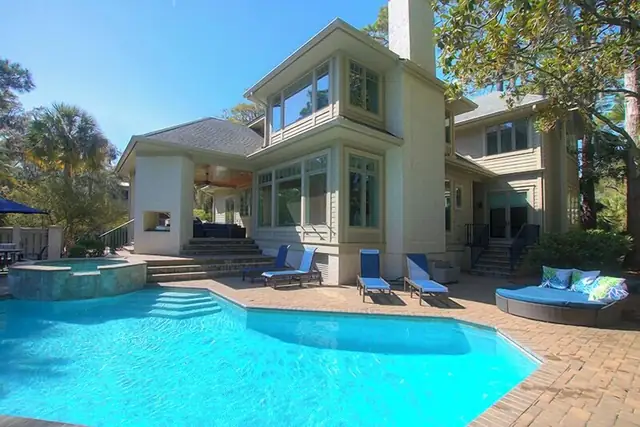 Pool of this home in Sea Pines