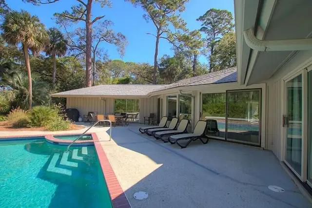 Pool of this home in Sea Pines