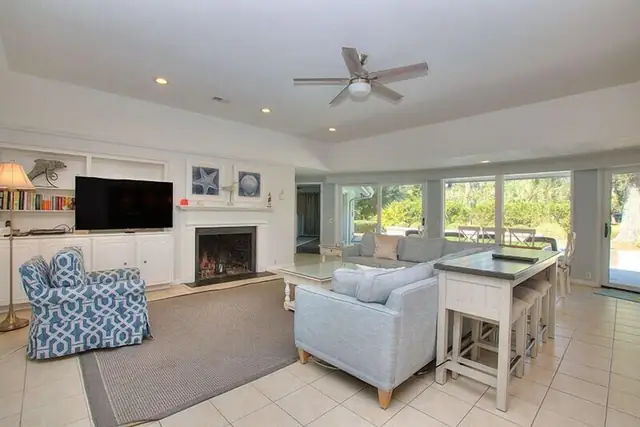 Living room of this home in Sea Pines