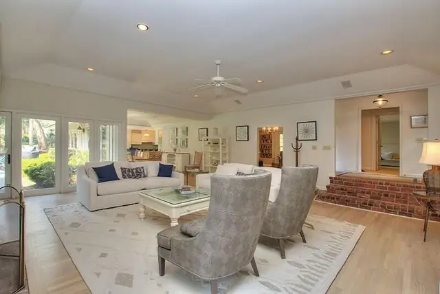 Living room of this home in Sea Pines