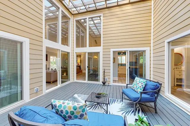 Balcony of this home in Sea Pines