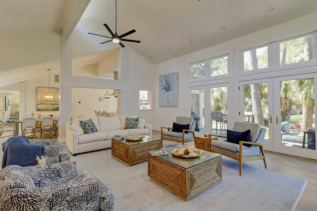 Living room of this home in Sea Pines