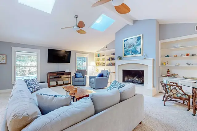 Living room of this home in Sea Pines