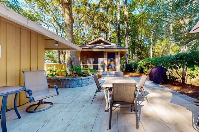 Balcony of this home in Sea Pines