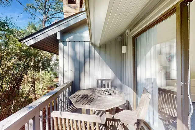 Balcony of this home in Sea Pines
