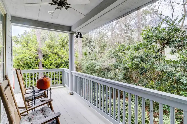 Balcony of this home in Sea Pines