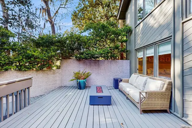 Balcony of this home in Sea Pines