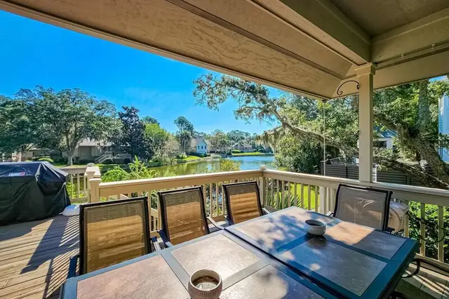 Balcony of this home in Sea Pines