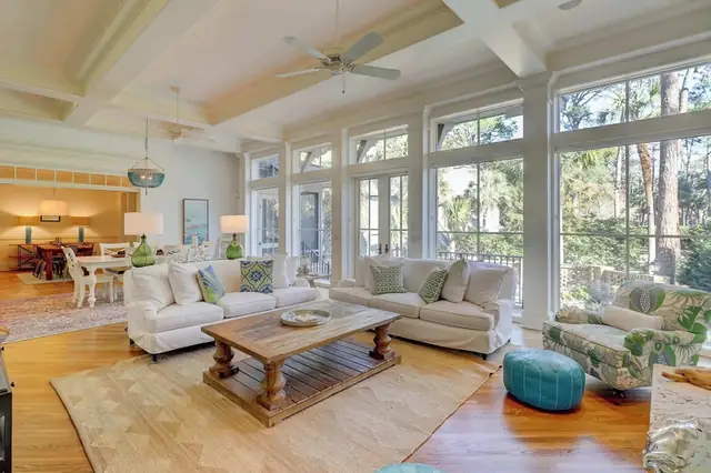 Living room of this home in Sea Pines