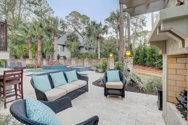 Balcony of this home in Sea Pines