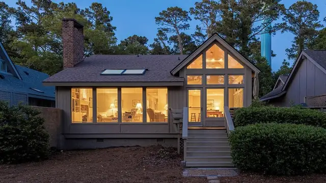 Outside of this home in Sea Pines