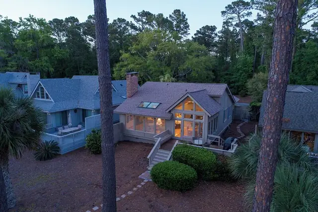 Outside of this home in Sea Pines