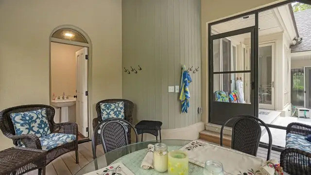 Balcony of this home in Sea Pines