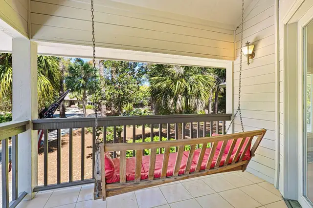 Balcony of this home in Sea Pines