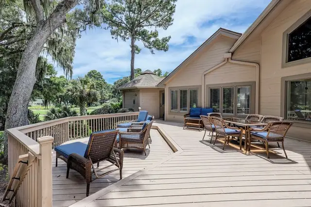Balcony of this home in Sea Pines