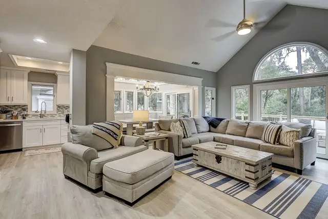 Living room of this home in Sea Pines