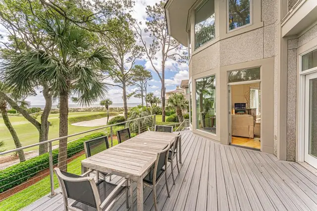 Balcony of this home in Sea Pines