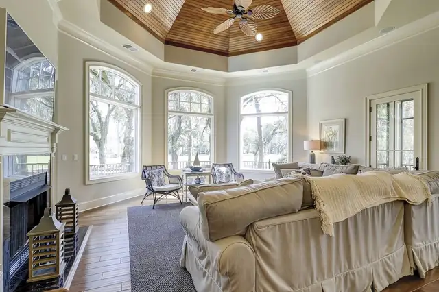 Living room of this home in Sea Pines