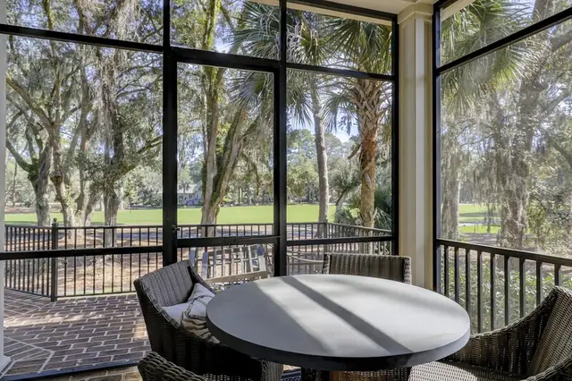 Balcony of this home in Sea Pines