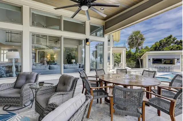 Balcony of this home in Sea Pines
