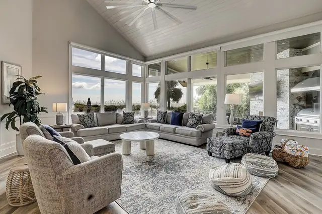 Living room of this home in Sea Pines