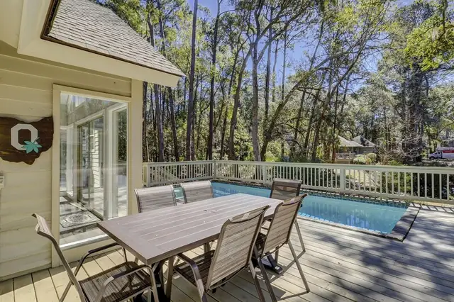 Balcony of this home in Sea Pines