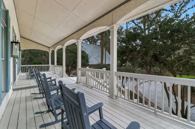 Balcony of this home in Sea Pines