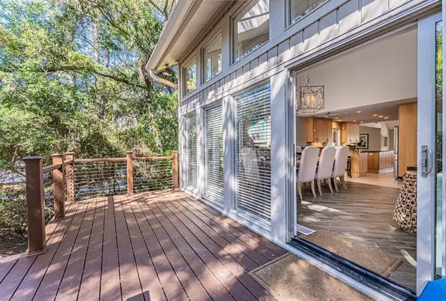 Balcony of this home in Sea Pines