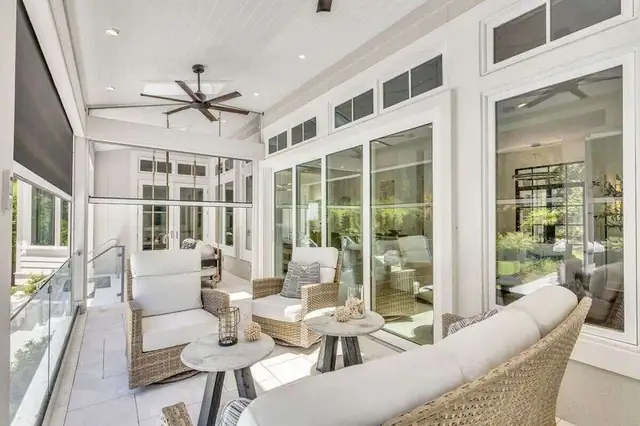 Balcony of this home in Sea Pines
