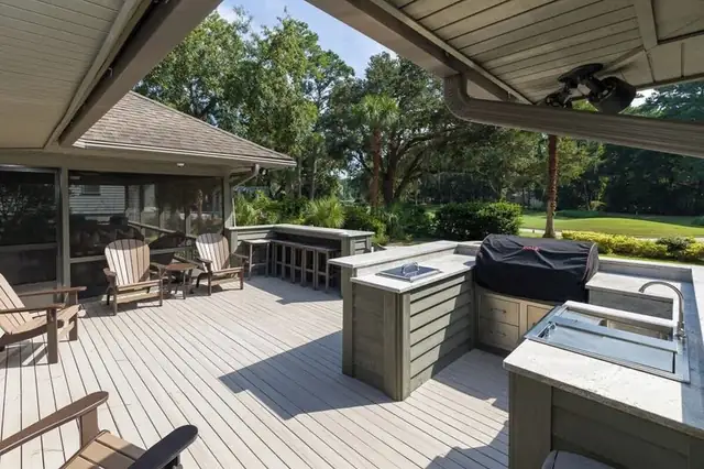 Balcony of this home in Sea Pines
