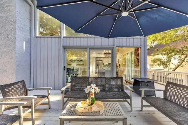 Balcony of this home in Sea Pines