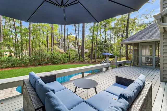 Balcony of this home in Sea Pines