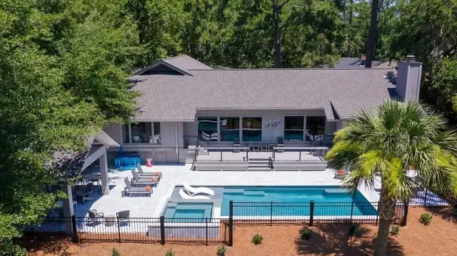 Outside of this home in Sea Pines