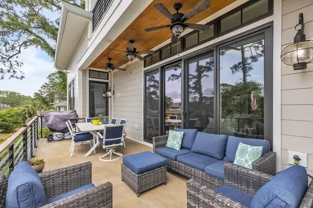 Balcony of this home in Sea Pines