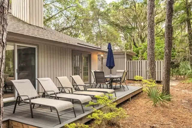 Balcony of this home in Sea Pines