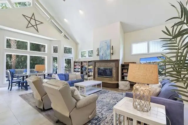 Living room of this home in Sea Pines
